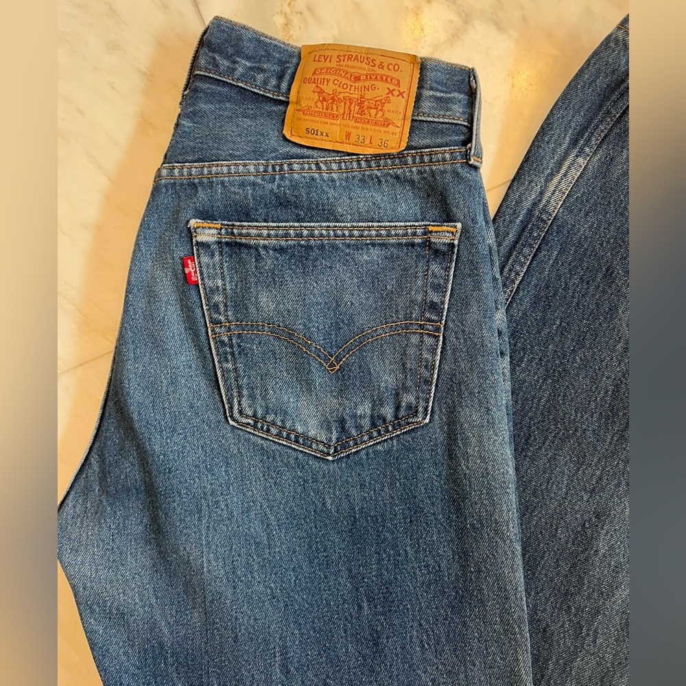 Vintage Levi 501s measure 30x 32 1/4